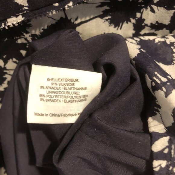 Tory Burch Silk Splatter Marian Dress Black Gray Size 2 Womens Flutter Sleeve Fl - Picture 4 of 4